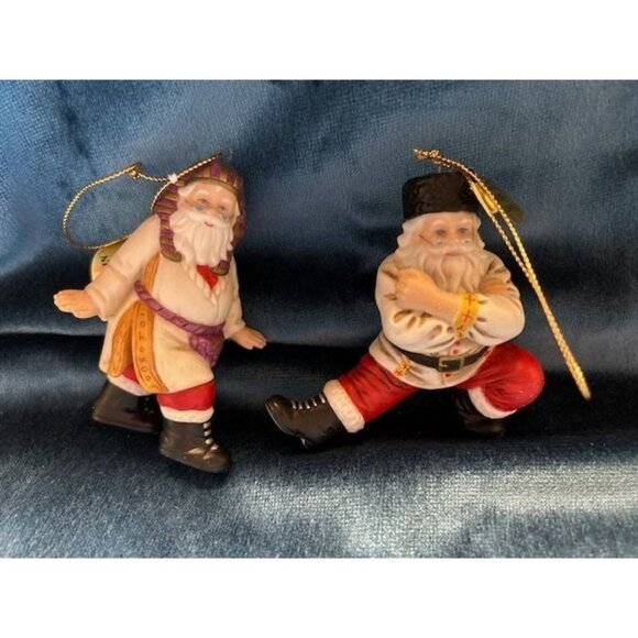 Christmas Decorations The Danbury Mint Santa in Russia & Santa in Egypt  3/4" - Picture 1 of 10